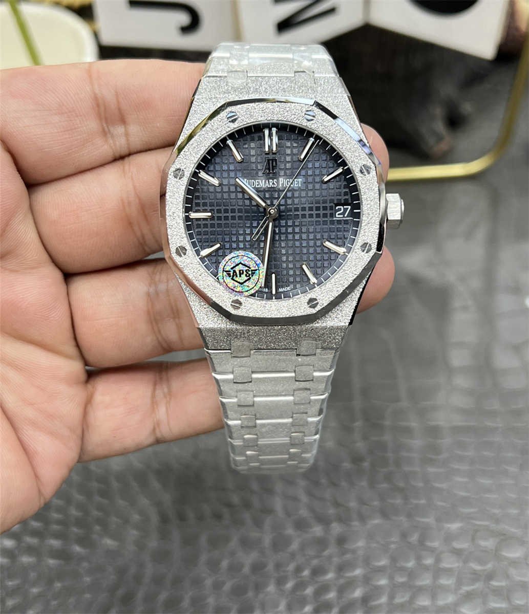 APS Factory Audemars Piguet 15500 Replica Frosted Gold – 41mm Blue Dial Mod with Cal.4302 Integrated Movement