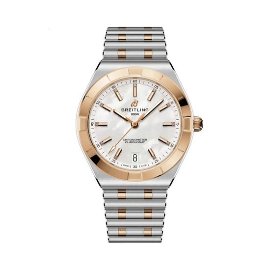 Breitling Replica Watch Chronomat Automatic 36, Stainless Steel, 18k Red Gold and Diamonds, U10320101A1U1