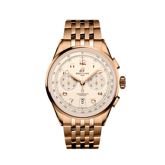 Breitling Replica Watch Premier B01 Chronograph 42, 18k Red Gold, RB0145371G1R1