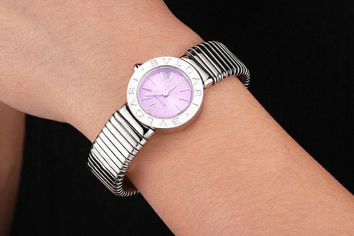 Bvlgari Bvlgari Lilac Dial Stainless Steel Case And Tubogas Bracelet new122902