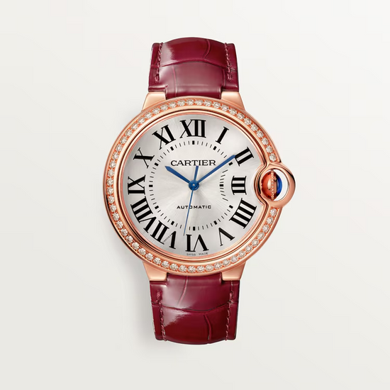 Cartier Replica Watch Ballon Bleu de Cartier Replica Watch, 18k Rose Gold with Diamond-set, 36mm, WJBB0034