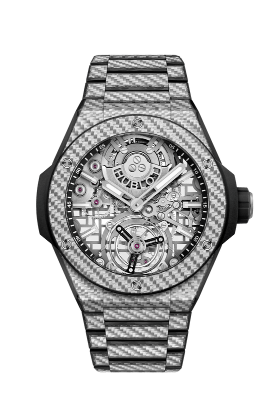 Hublot Replica Watch Big Bang Integrated Tourbillon Full Carbon, 43mm, Carbon Fiber and Texalium® Upper Layer, 455.YS.0170.YS