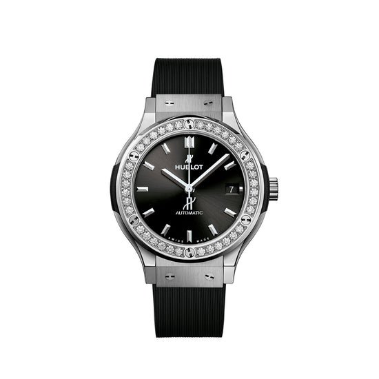 Hublot Replica Watch Classic Fusion Titanium Diamonds 38, 565.NX.1470.RX.1204