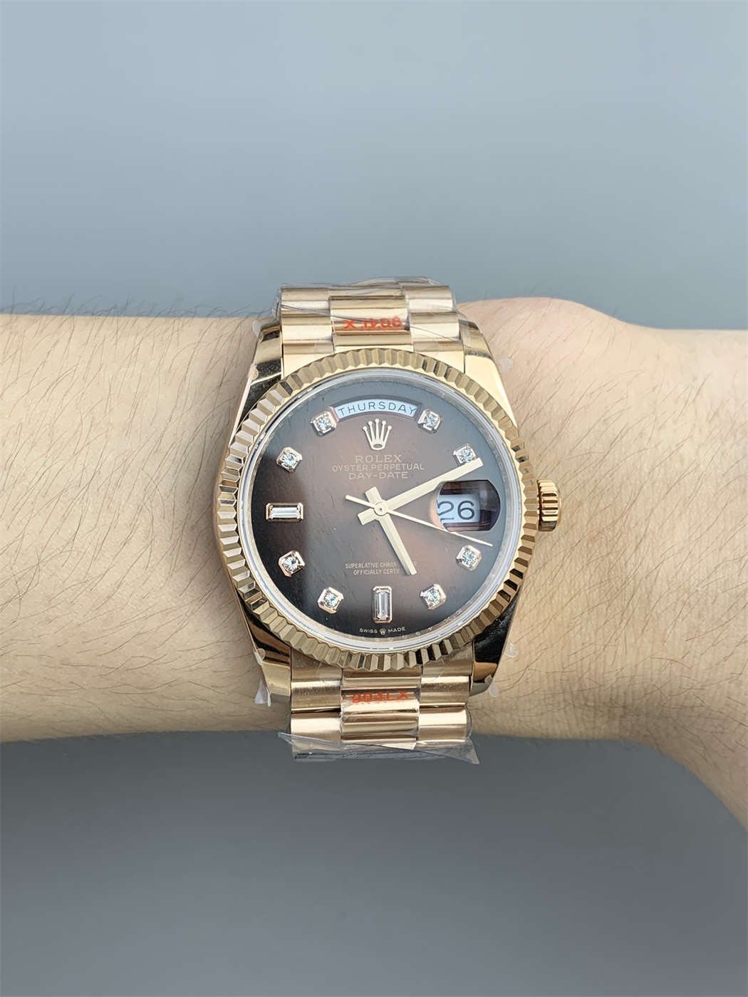 Rolex Day-Date 36 Gold Replica – Everose Gold President Watch with 3255 Clone Movement