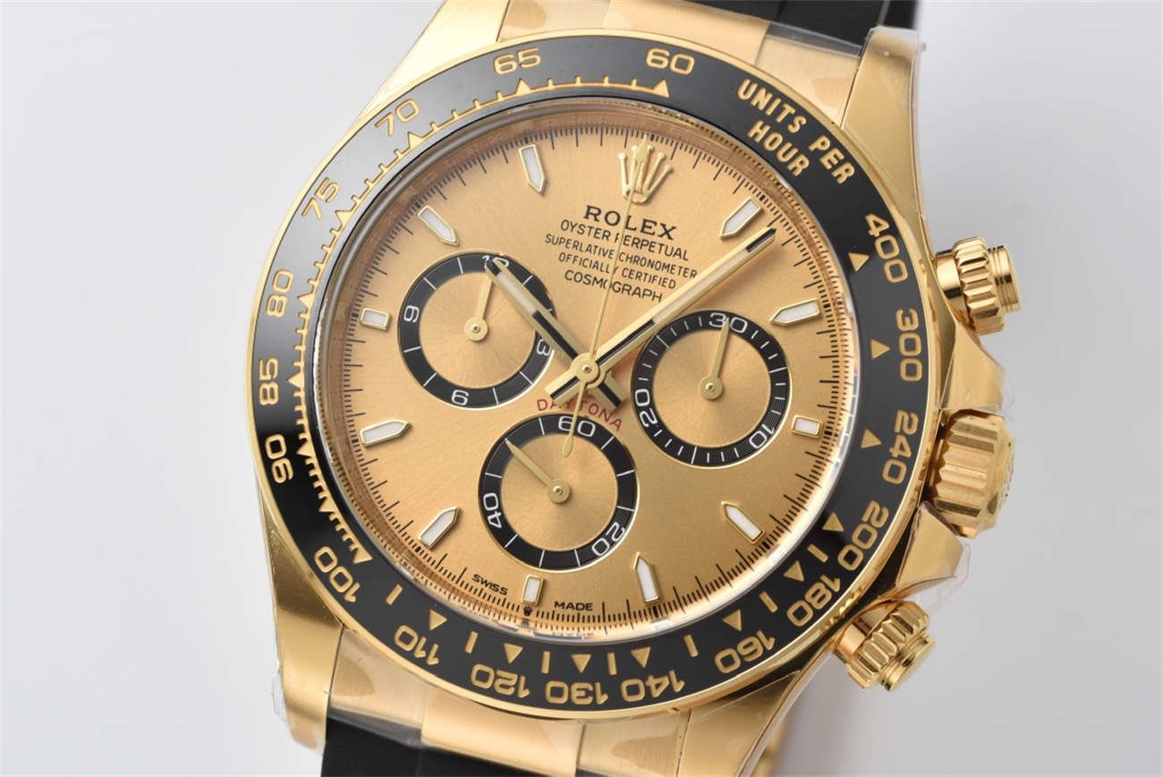 Rolex Daytona 126518LN Replica – 18K Yellow Gold Oysterflex Chronograph