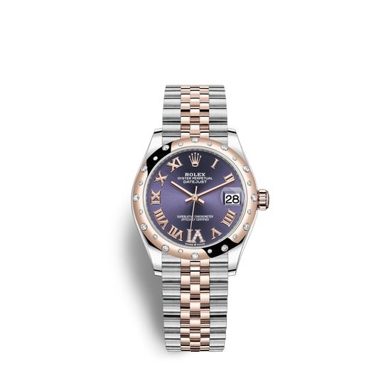 Rolex Replica Watch Datejust 31, Oystersteel, 18kt Everose Gold and diamonds, 278341RBR-0020
