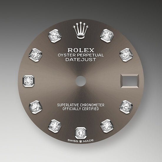 Rolex Replica Watch Datejust 31, Oystersteel, 18kt White Gold and diamonds, 278344RBR-0007