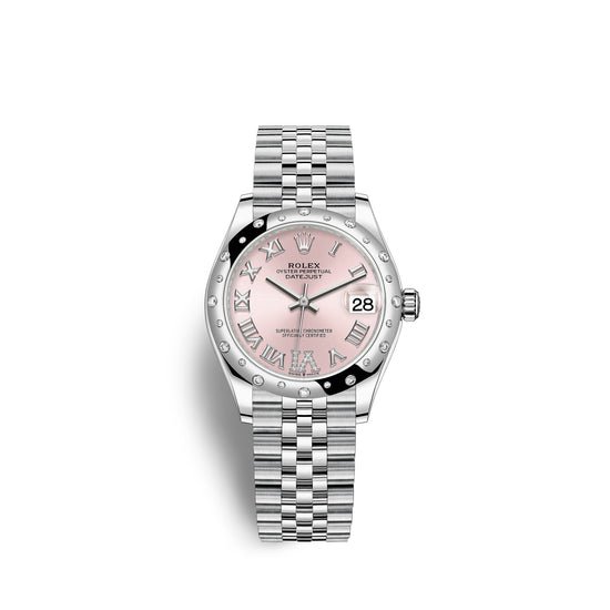 Rolex Replica Watch Datejust 31, Oystersteel, 18kt White Gold and diamonds, 278344RBR-0026