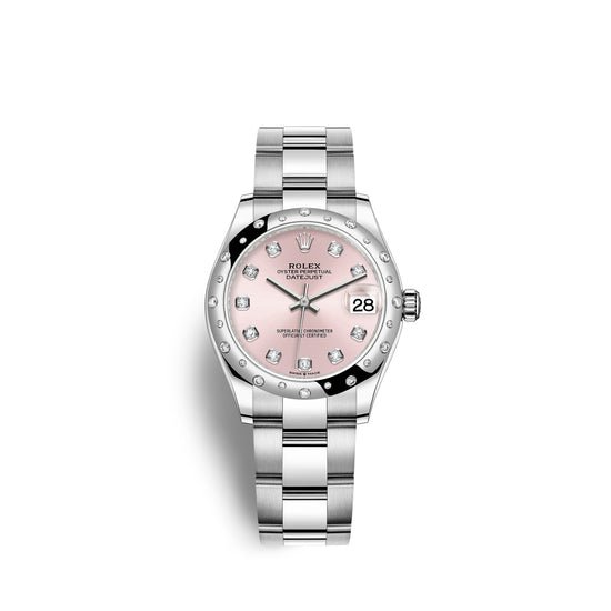 Rolex Replica Watch Datejust 31, Oystersteel, 18kt White Gold and diamonds, 278344RBR-0033