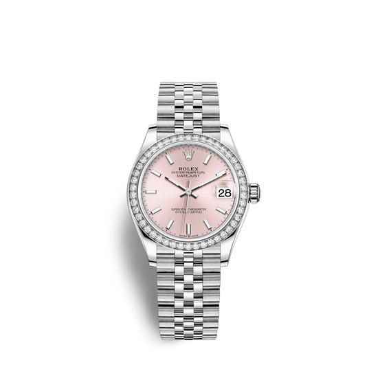 Rolex Replica Watch Datejust 31, Oystersteel, 18kt White Gold and diamonds, 278384RBR-0018