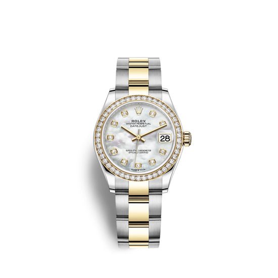Rolex Replica Watch Datejust 31, Oystersteel, 18kt Yellow Gold and diamonds, 278383RBR-0027