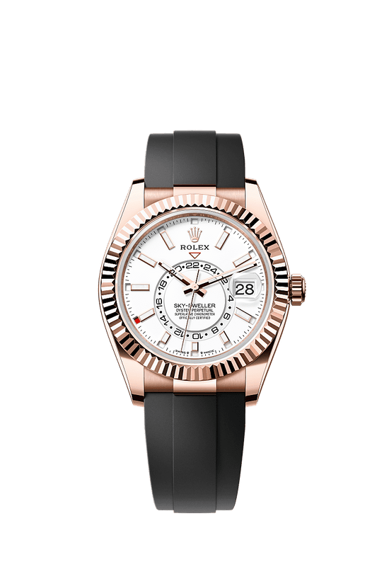 Rolex Replica Watch Sky-Dweller, 42mm, 18k Everose Gold, 336235-0003